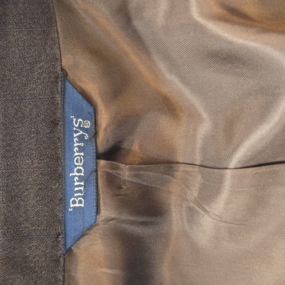 Vintage Burberrys Wool Pin Striped Single Breasted Mens Brown Blazer Size 42R - Picture 8 of 10